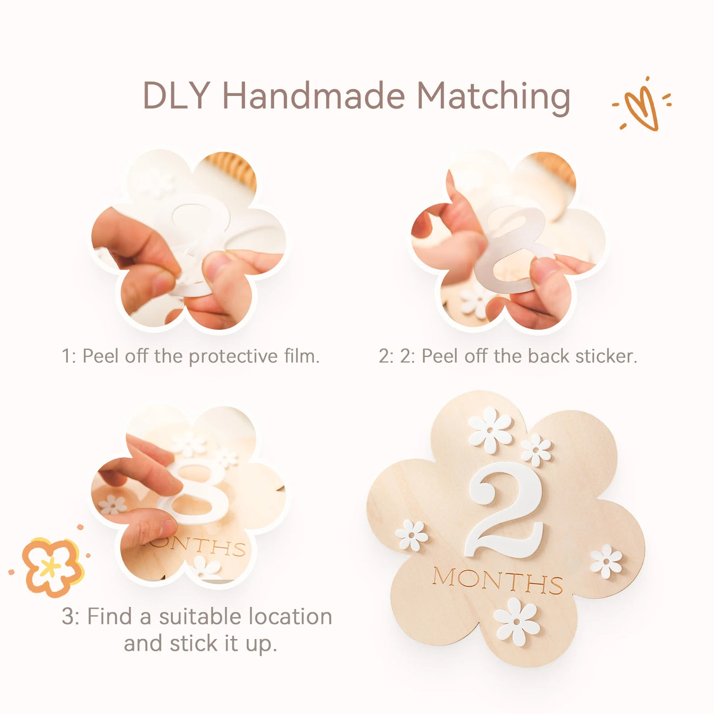 Flower Newborn Photography Props & Milestone Stickers