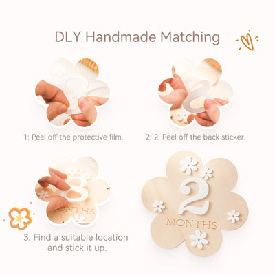 Flower Newborn Photography Props & Milestone Stickers