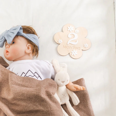 Flower Newborn Photography Props & Milestone Stickers