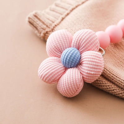 Baby Flower Silicone Bead Pacifier Chain & Teething Clip